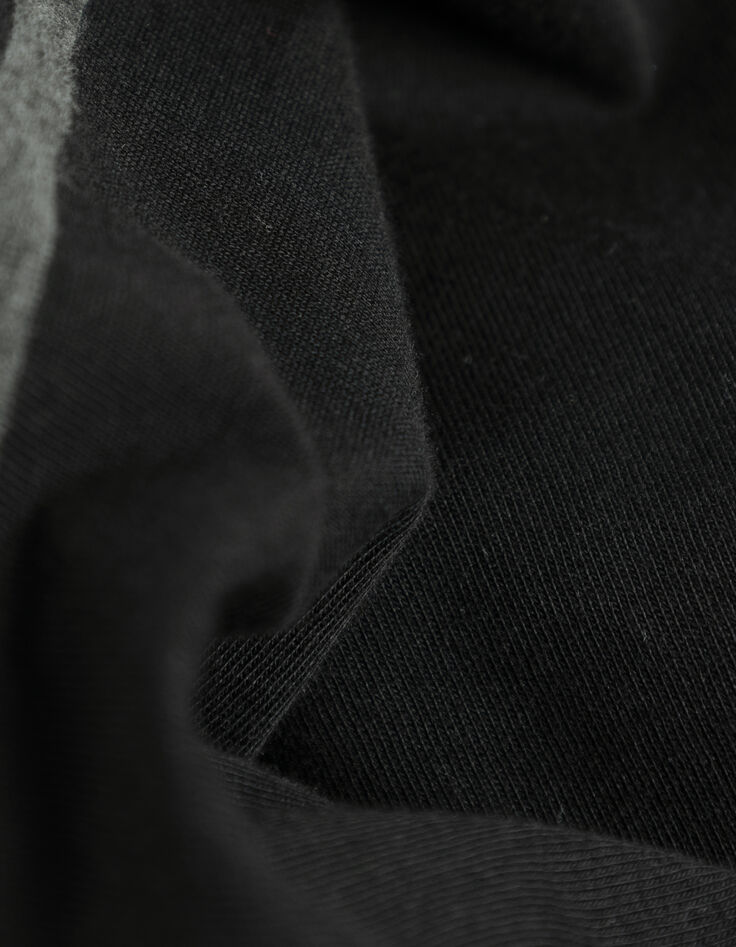 Graues Herren-T-Shirt kurze &Auml;rmel breite schwarze Streifen-6