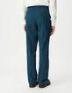 Pantalón de traje azul imitación hombre-4