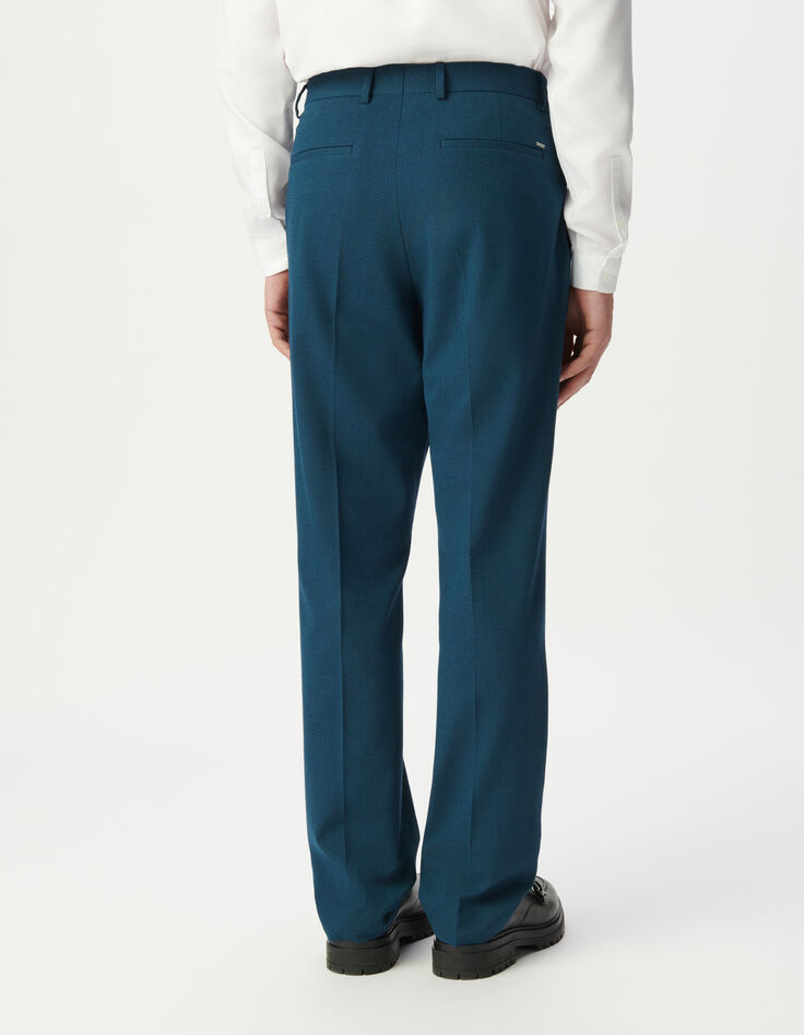 Pantalón de traje azul imitación hombre-4