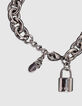 Marineblaues Damenarmband mit Schloss-3