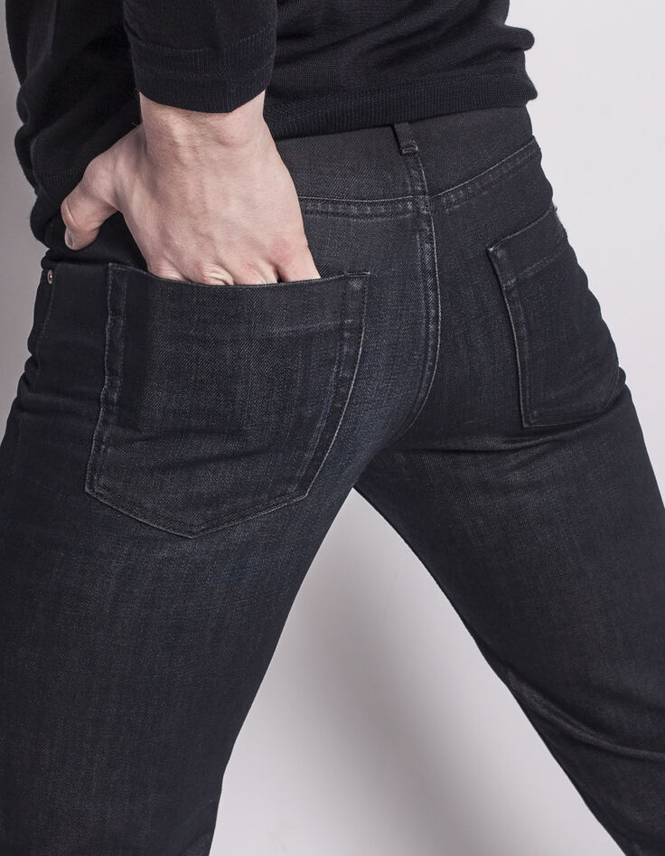 Men's slim black jeans -4