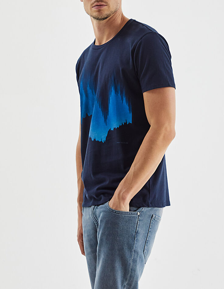 Tee-shirt bleu foncé visuel contre-jour DRY FAST Homme-2 Tee-shirt bleu foncé visuel contre-jour DRY FAST Homme-2