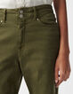Women's khaki army slouchy jeans-4
