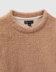Sudadera beige punto esponjoso niña-2