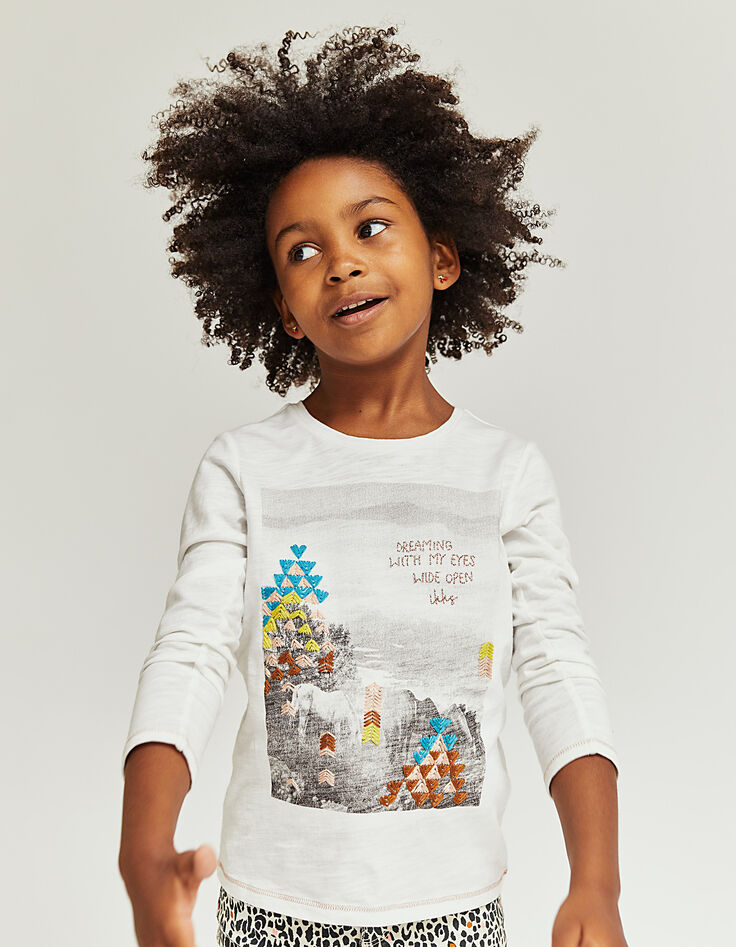 Camiseta caballos niña-1