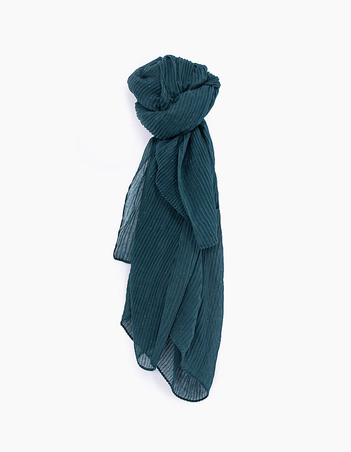 I.Code Pacific green glittery pleated scarf - IKKS