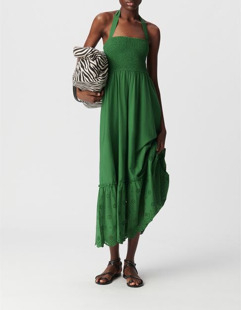 Robe smocks dos nu &agrave; bretelles Femme - IKKS