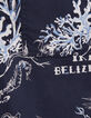 Boys’ navy Bermuda shorts with coral and anchor print-7