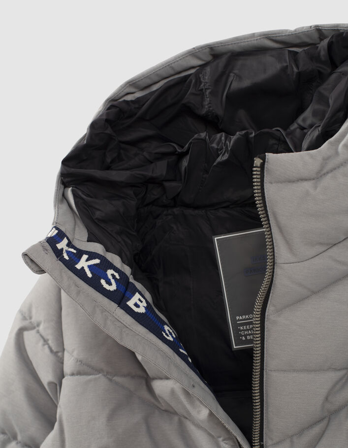 Boys’ ice blue padded jacket with zipped pockets - IKKS