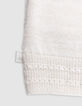Cardigan ecru knit lurex openwork baby girl-5