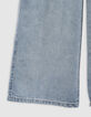 Blaue LARGE-Mädchenjeans Waterless mit Deep-Dye-Effekt-7