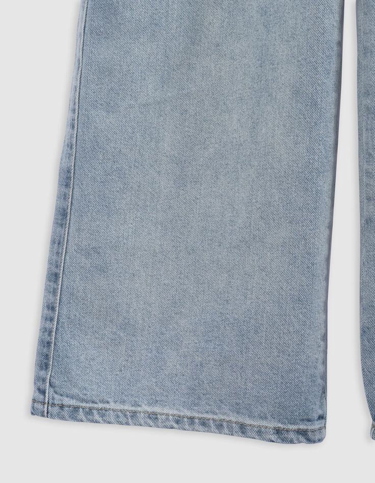 Blaue LARGE-Mädchenjeans Waterless mit Deep-Dye-Effekt-7