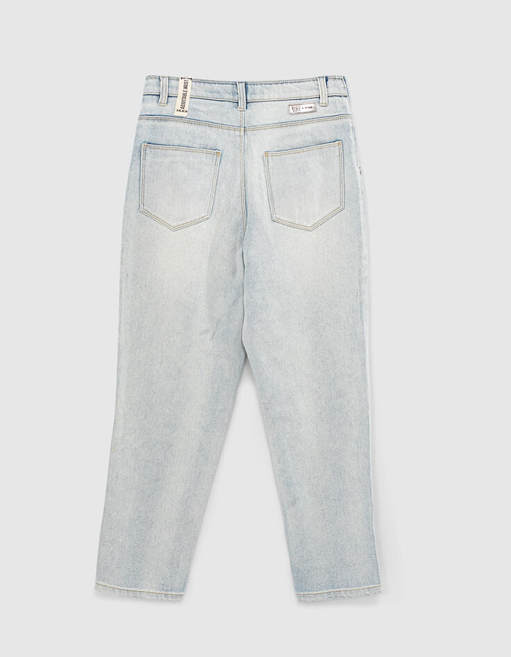 White Blue Mom-Mädchenjeans -3