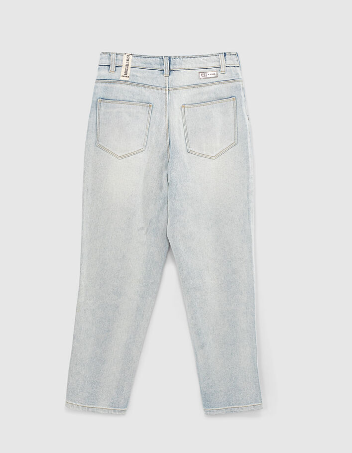 Girls' white blue mom jeans  - IKKS