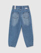 Jean balloon medium blue bio fille-3