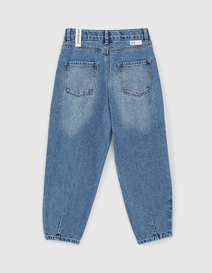 Jean balloon medium blue bio fille-3