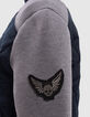 Women’s navy baseball-style light padded jacket-5