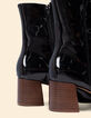 Boots &agrave; talon noires cuir verni I.Code-4