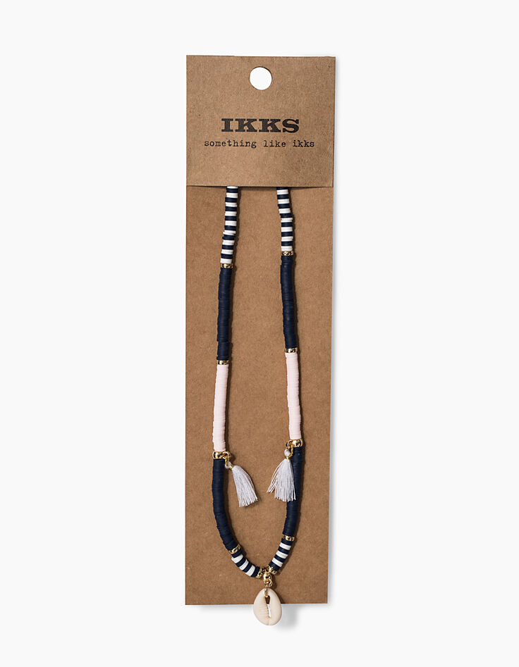 Collar de perlas y concha niña-4