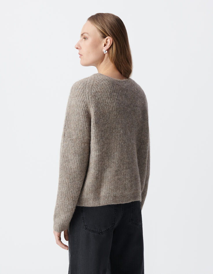 Cardigan sésame tricot Femme-4