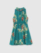 Girls’ eucalyptus flower print mini me dress-5