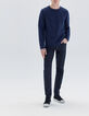 Men's navy t-shirt with blue stripes-7