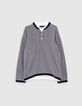Jersey navy rayas con camiseta de efecto óptico niño -2