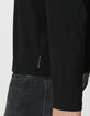 Camiseta manga larga negra algodón flameado hombre-5