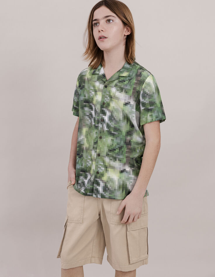 Bermuda RELAXED beige forme battle garçon-3