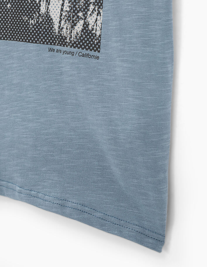 Blaugraues Jungen-T-Shirt mit Palmenprint - IKKS