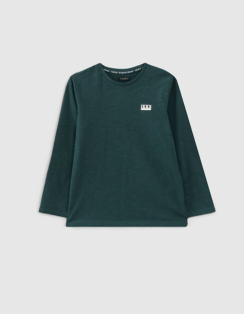 Boys’ emerald Essential organic cotton T-shirt