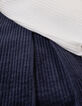 Girls’ 2-in-1 navy velvet dress and white T-shirt-10
