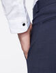 Camisa REGULAR blanca tejida detalles en el cuello Hombre-5