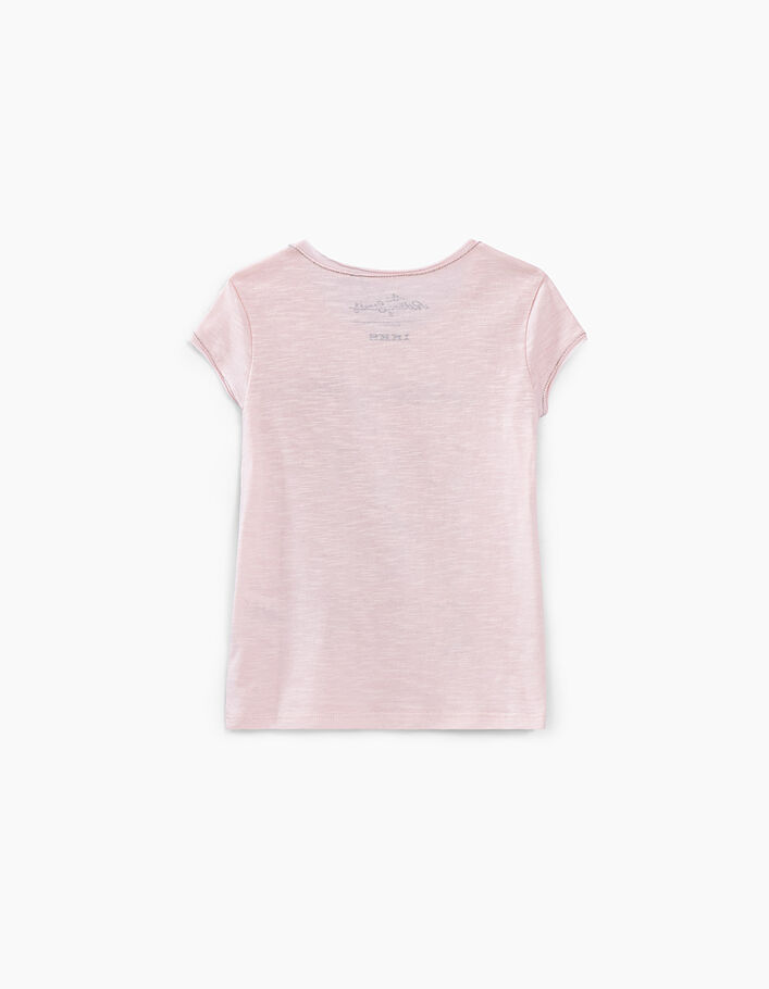 Roze T-shirt opdruk tongen THE ROLLING STONES meisjes - IKKS