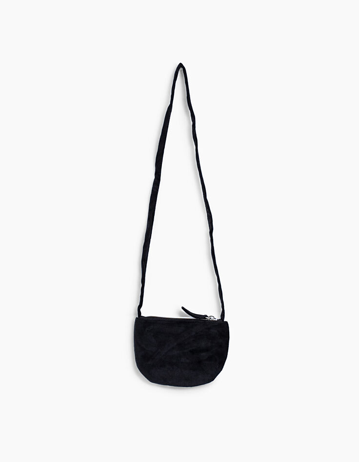 Schwarze M&auml;dchenhandtasche mit Stickerei-5