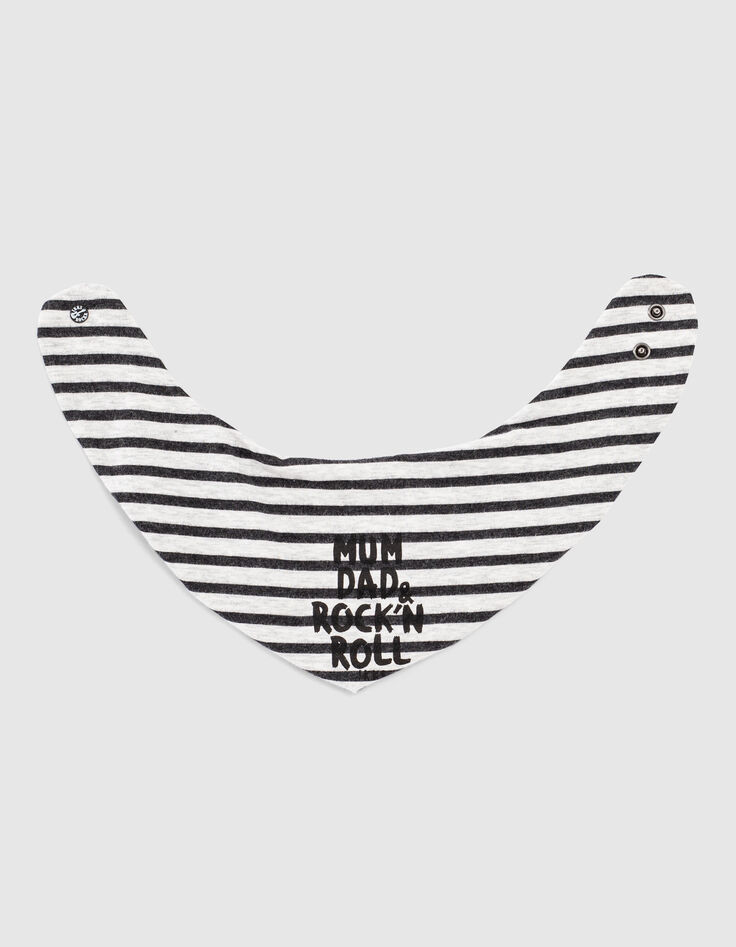 Mastiek gechineerde slabber rockprint biokatoen baby’s-3