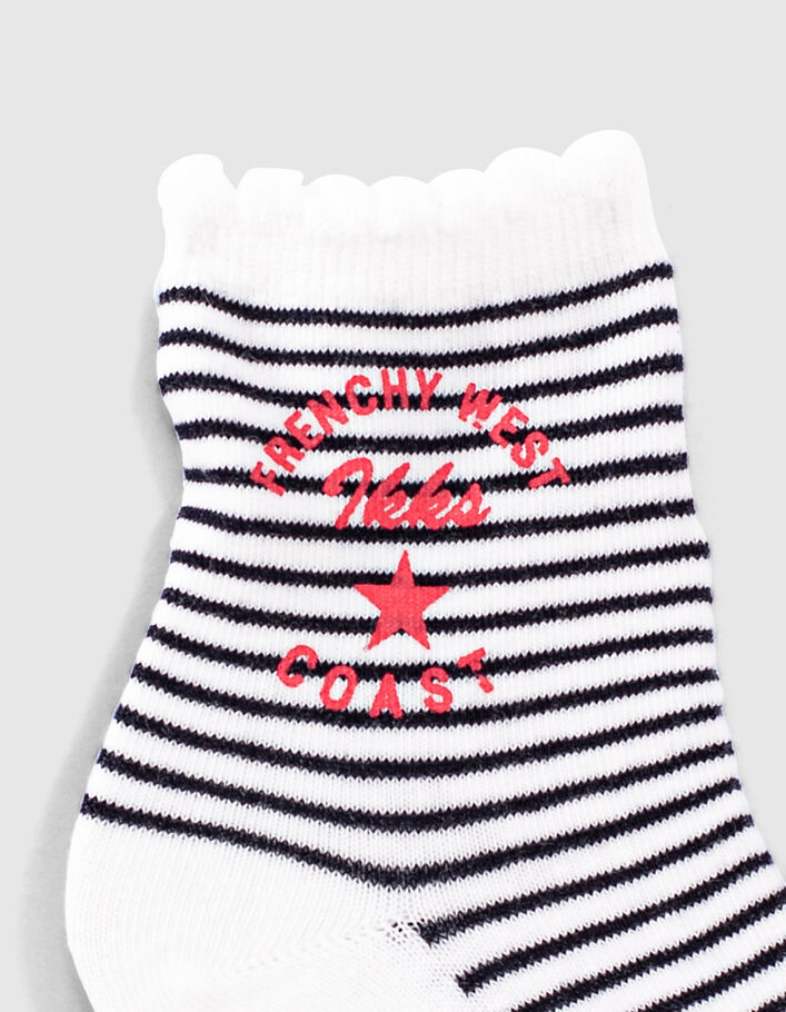 Girls’ navy, white and red socks - IKKS