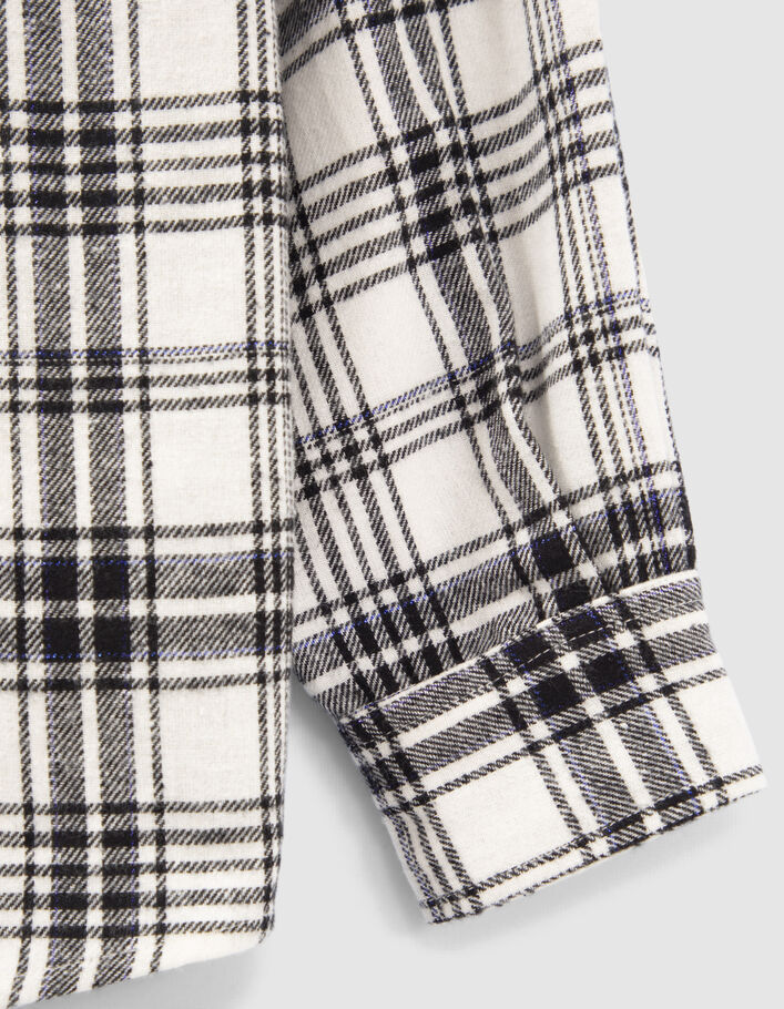 Girls’ black and white checked shirt-5