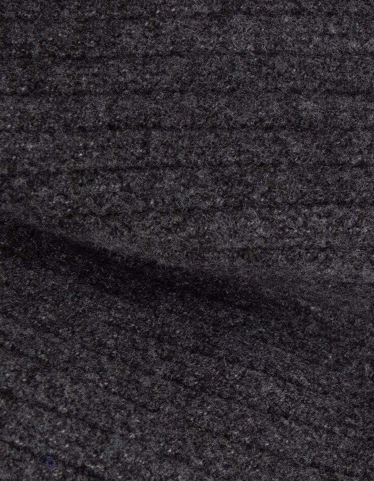 Boy's grey lightning, checkerboard Intarsia knit cardigan-7 Boy's grey lightning, checkerboard Intarsia knit cardigan-7