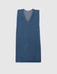 Weites, azurblaues Damenkleid aus Lyocell&reg;-6
