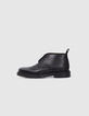 Men’s black high-top leather Derby shoes-5
