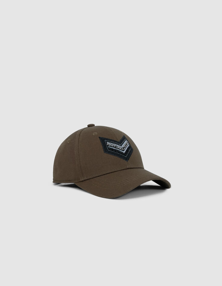 Casquette kaki broderie chevrons Femme-1