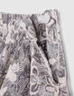 Gebloemde jacquard maxirok voor meisjes in ecru-5