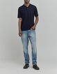 Poloshirt f&uuml;r Herren aus 100% Merinowolle, navy-5