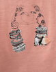 T-shirt dusty rose bio avec mains formant un cœur fille-2