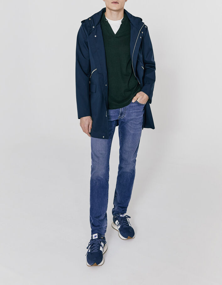 Men’s blue-grey organic cotton SLIM jeans - IKKS