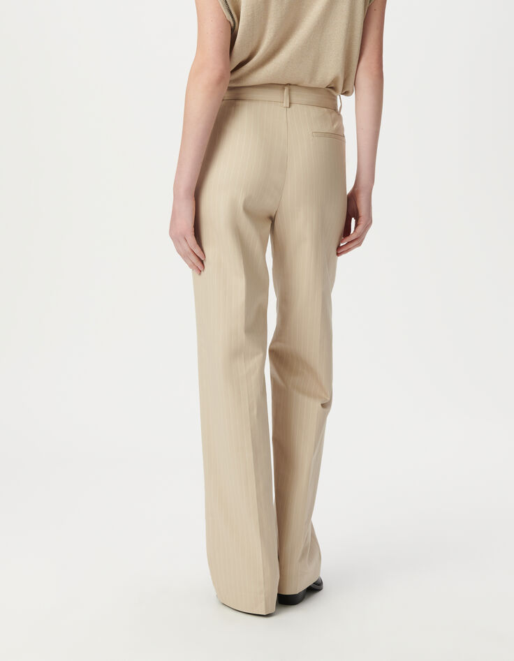 Women’s beige pinstripe suit trousers-4 Women’s beige pinstripe suit trousers-4