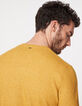 Pull jaune ocre tricot laine mélangée Homme-5