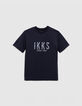 Boy's navy message T-shirt-1