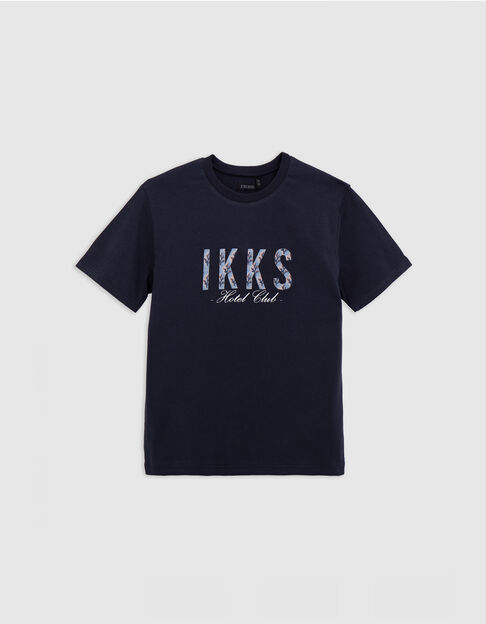 Boy's navy message T-shirt - IKKS